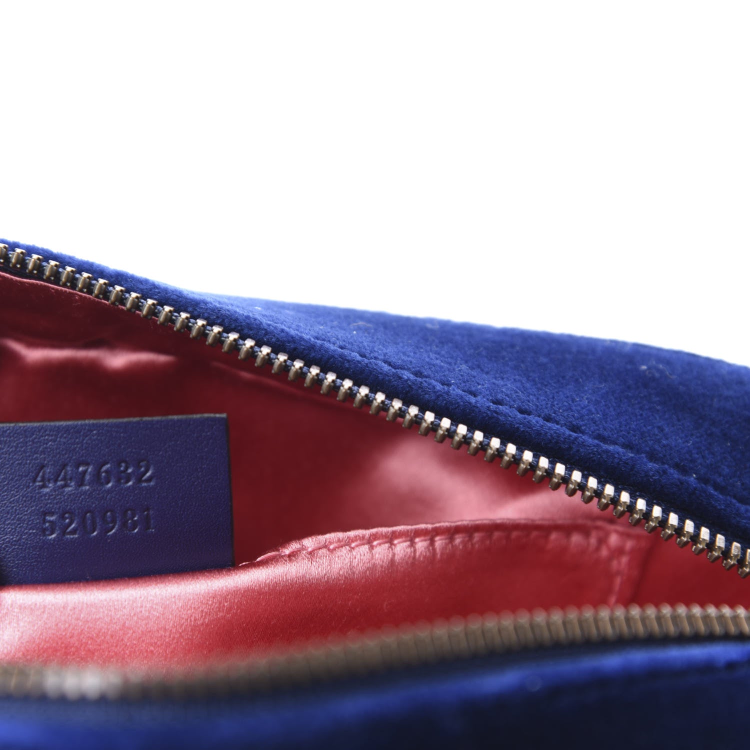 Gucci Velvet Matelasse Small GG Marmont Chain Shoulder Bag Cobalt 9 of 10