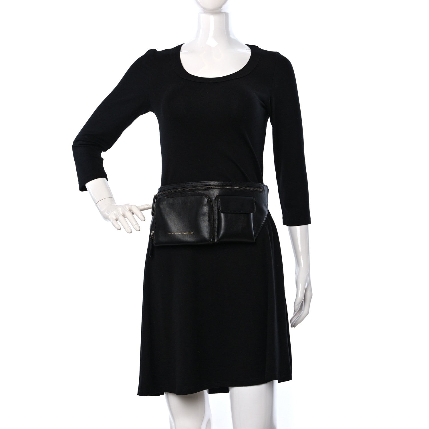 Stella McCartney Eco Alter Nappa Zipit Belt Bag Black 2 of 9