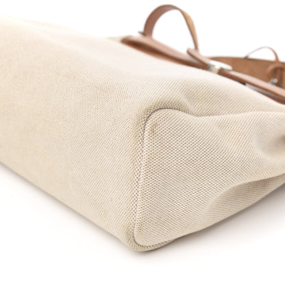 Hermes Toile Vache Calfskin Herbag 30 PM Natural 9 of 10