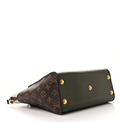 Louis Vuitton Calfskin Monogram On My Side MM Laurier Green Toffee Latte Beige 4 of 9