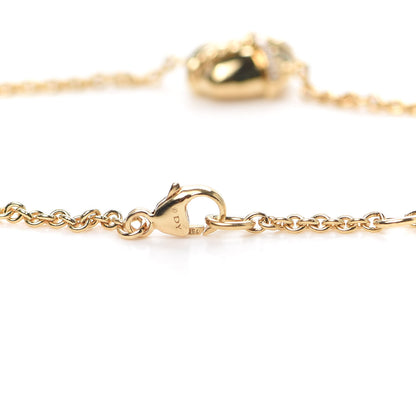 David Yurman 18K Yellow Gold Diamond Le Petit Coeur Sculpted Heart Chain Bracelet 5 of 5