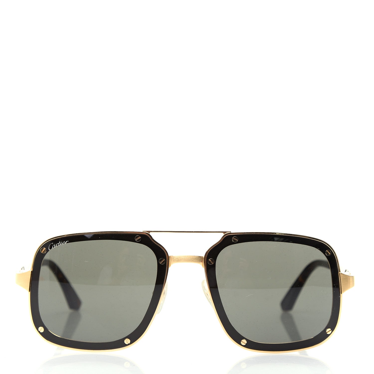 Cartier Titanium Santos De Cartier Sunglasses Gold 2 of 8