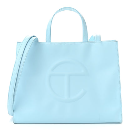 Telfar Vegan Leather Medium Shopping Bag Pool Blue 1 of 19