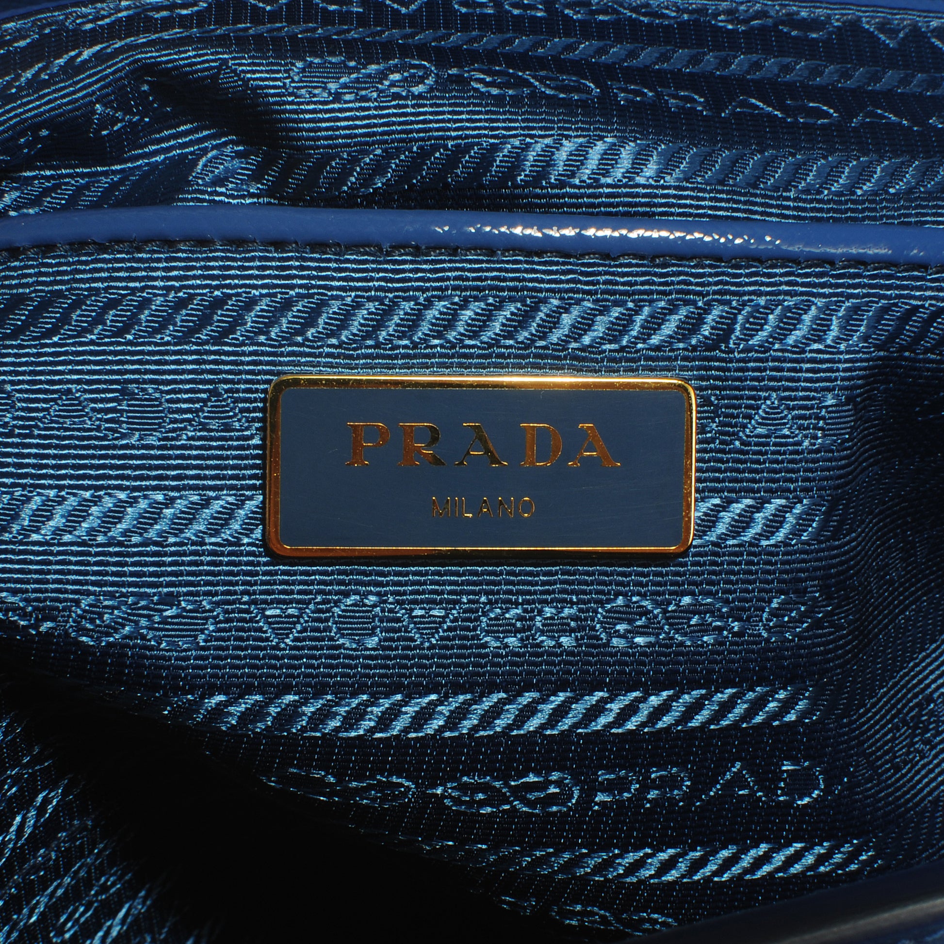 Prada Saffiano Vernice Shopping Tote Azzurro 6 of 10