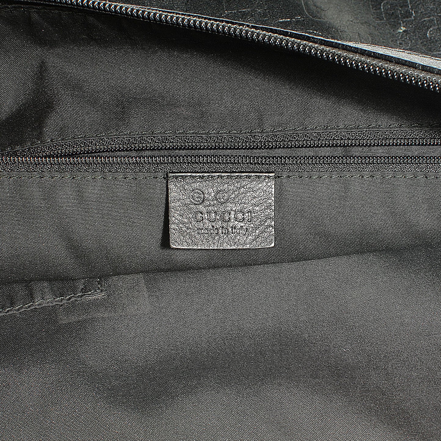 Calfskin Horsebit Embossed Large Half Moon Hobo Black