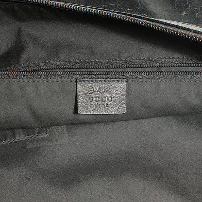 Gucci Calfskin Horsebit Embossed Large Half Moon Hobo Black 7 of 8