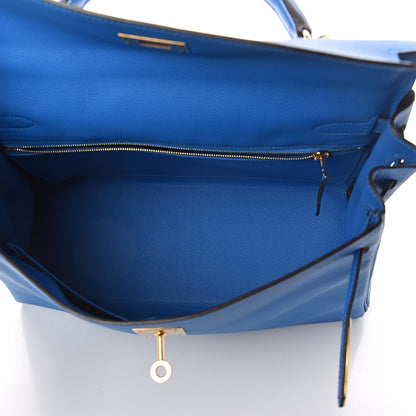 Hermes Evercolor Kelly Retourne 32 Bleu Hydra 4 of 7