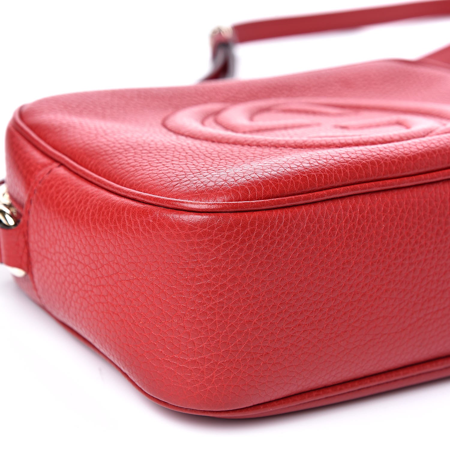 Gucci Pebbled Calfskin Small Soho Disco Bag Tabasco Red 8 of 11