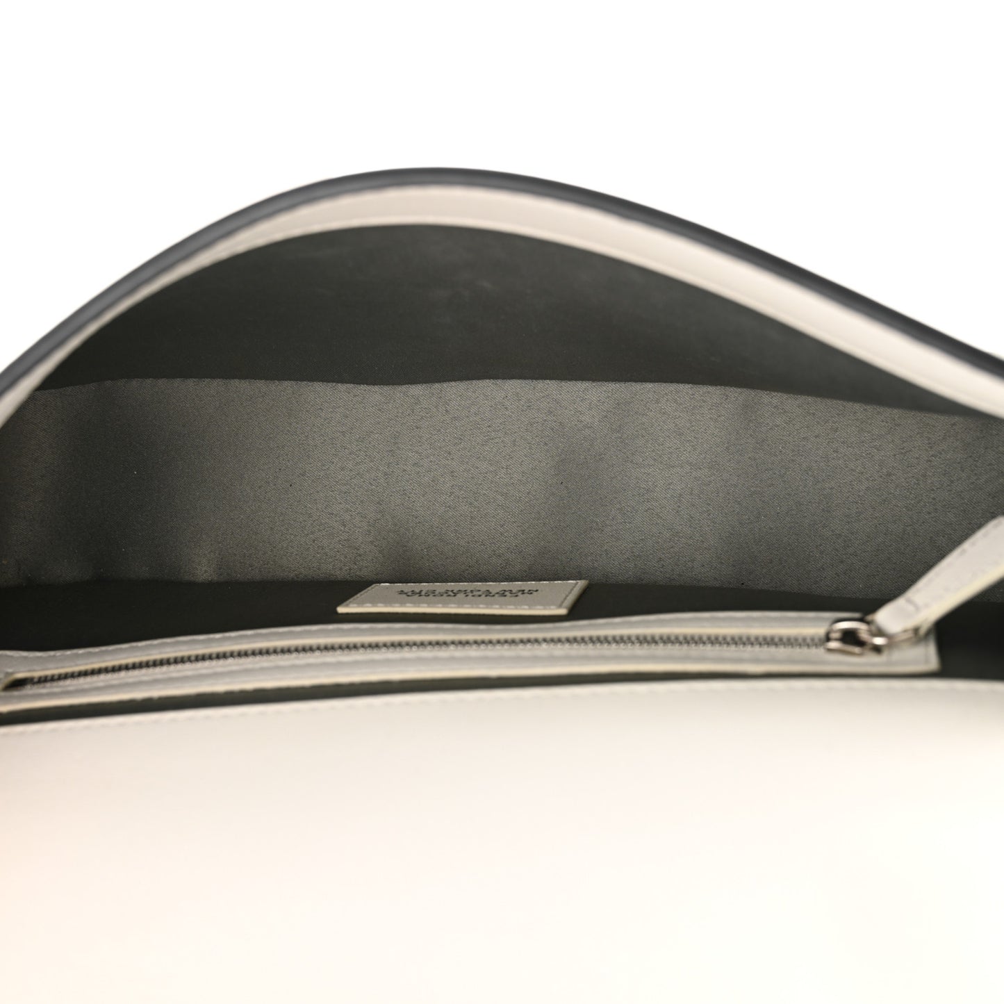 X MARC JACOBS Nappa Logo Medium Baguette White