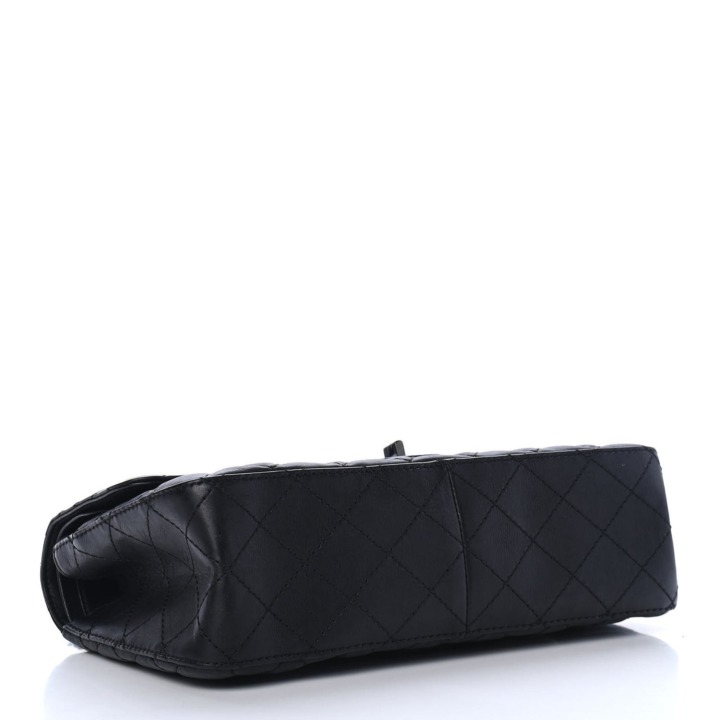 Crumpled Calfskin Quilted 2.55 Reissue 226 Flap So Black