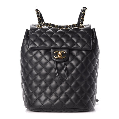 Chanel Calfskin Quilted Small Urban Spirit Backpack Black 1 of 13
