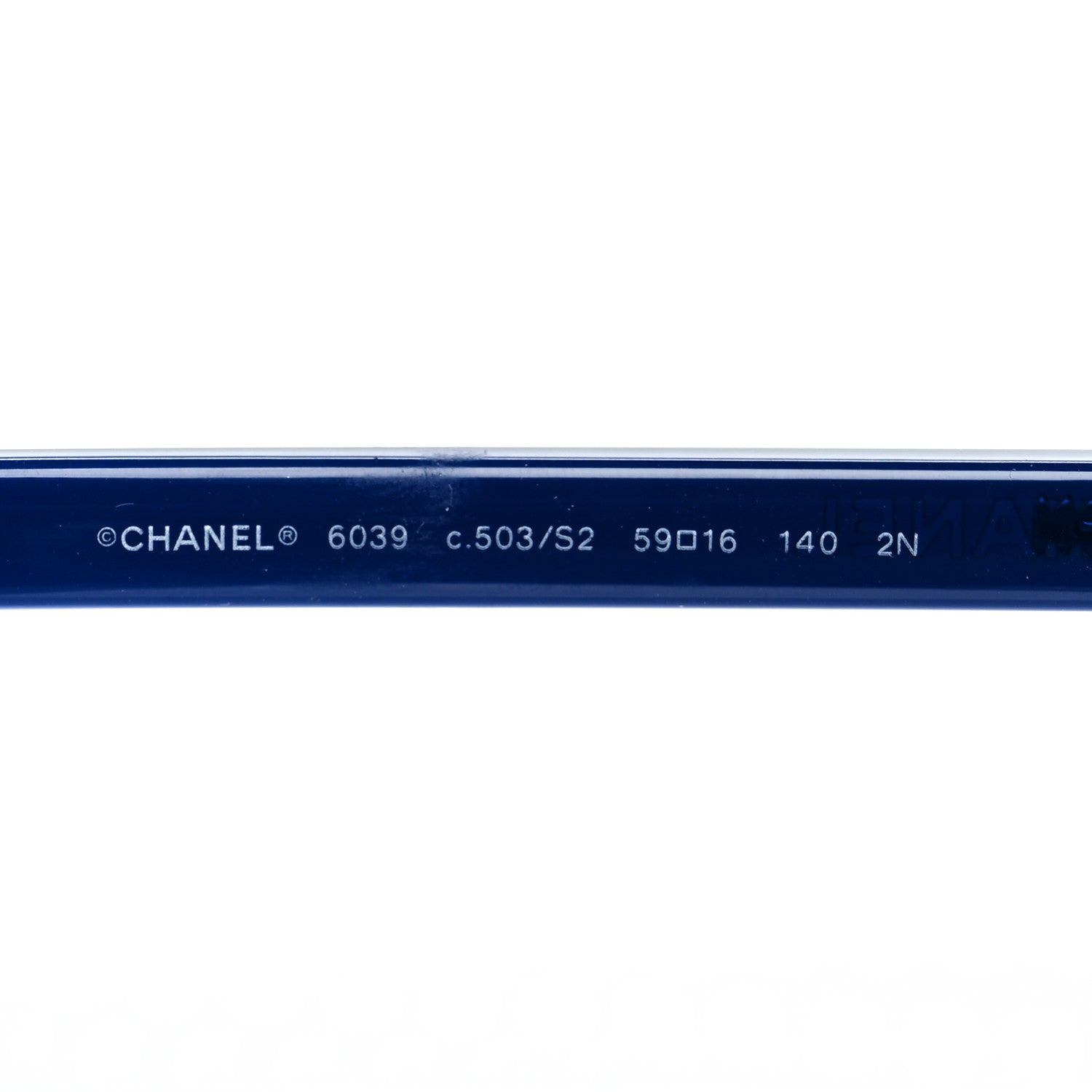 Chanel Acetate Crystal Quilted Cat Eye Sunglasses 6039 Blue 5 of 8