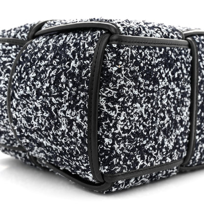 Bottega Veneta Denim Boucle Maxi Intrecciato Small Arco Tote Midnight Blue 9 of 10