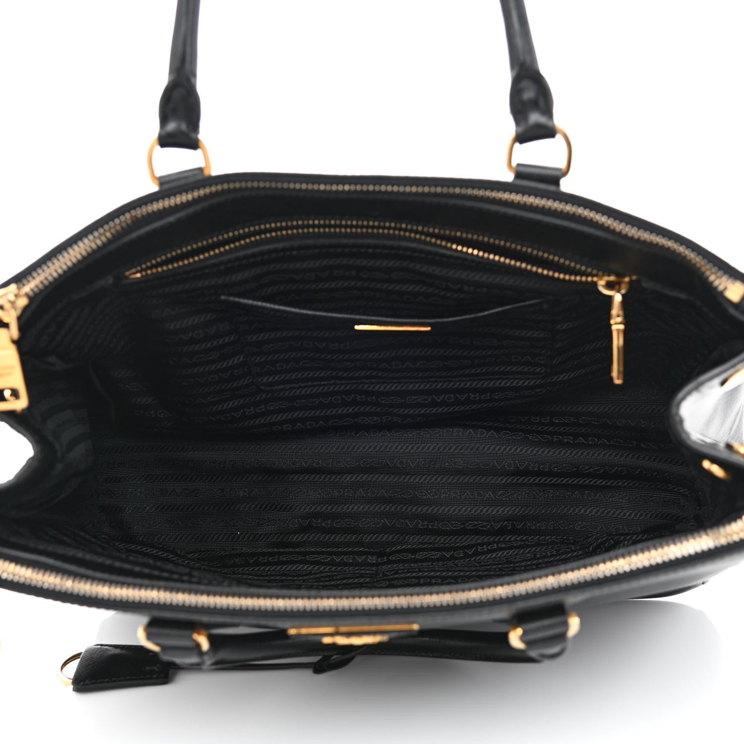 Prada Saffiano Medium Galleria Double Zip Tote Black 5 of 14