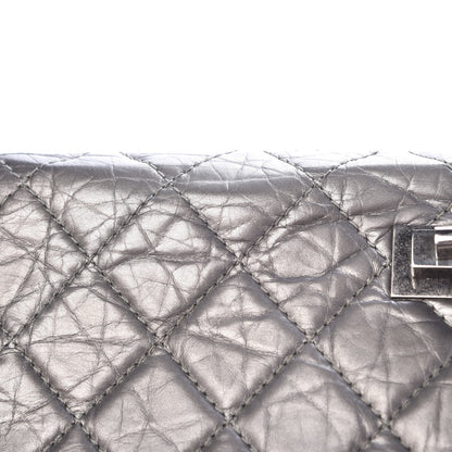 Chanel Metallic Aged Calfskin Quilted 2.55 Reissue 227 Flap Dark Silver 12 of 15