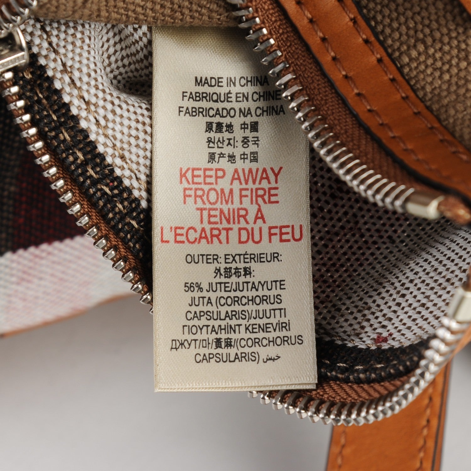 Burberry Canvas Mega Check Mini Ashby Tassel Crossbody Saddle Brown 8 of 9