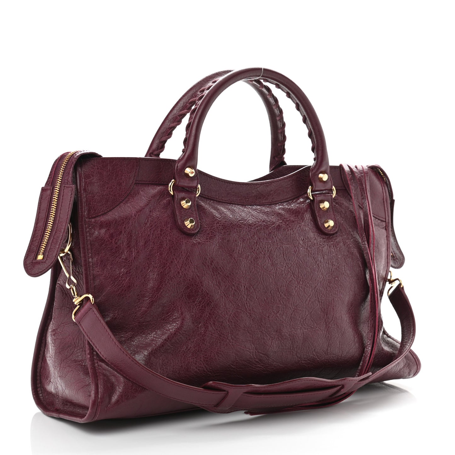 Agneau Classic Gold Hardware City Violet Prune