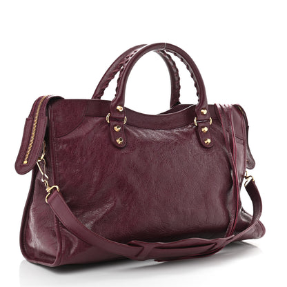 Balenciaga Agneau Classic Gold Hardware City Violet Prune 3 of 10