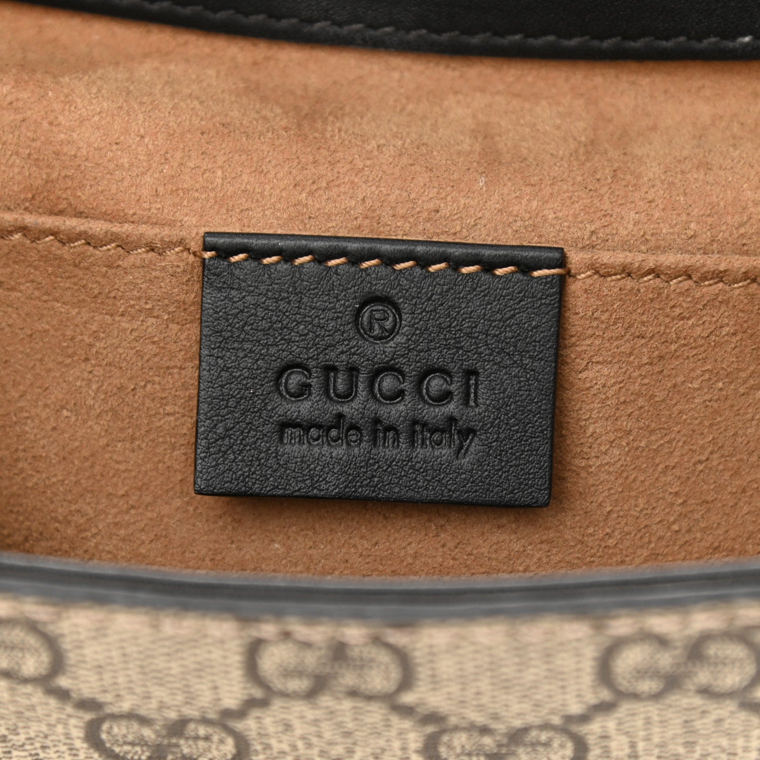Gucci GG Supreme Monogram Web Medium Padlock Messenger Shoulder Bag Black 6 of 11