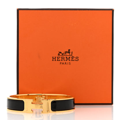Hermes Enamel Narrow Clic Clac H PM Bracelet Black 5 of 5