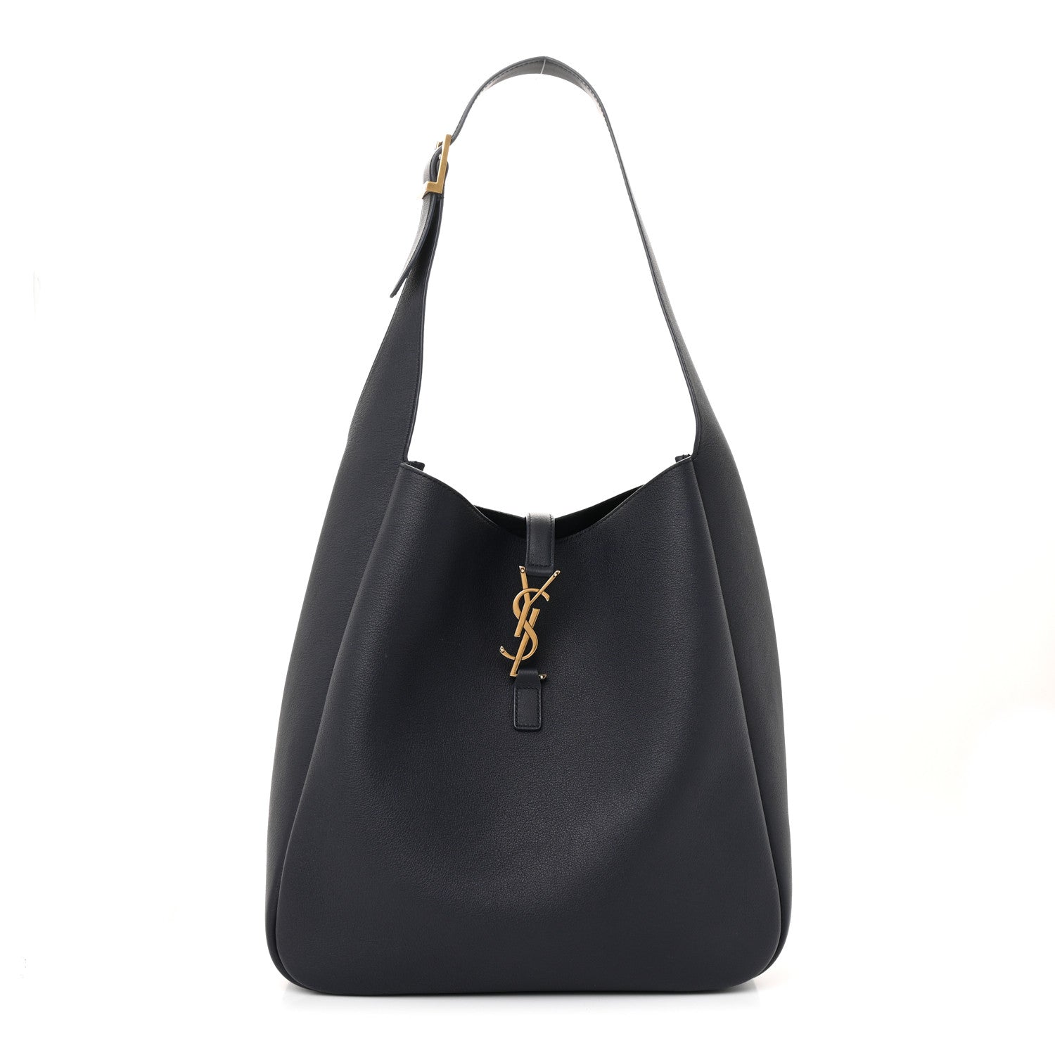 Saint Laurent Supple Calfskin Large Le 5 A 7 Soft Hobo Bleu Abysse 1 of 11