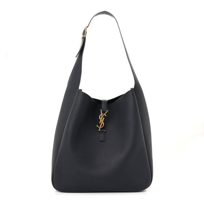Saint Laurent Supple Calfskin Large Le 5 A 7 Soft Hobo Bleu Abysse 1 of 11