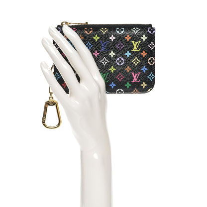 Louis Vuitton Monogram Multicolor Key Pouch Black Violet 2 of 6