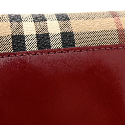 Burberry Haymarket Check Small Crossbody Clutch Bag Red 15 of 15