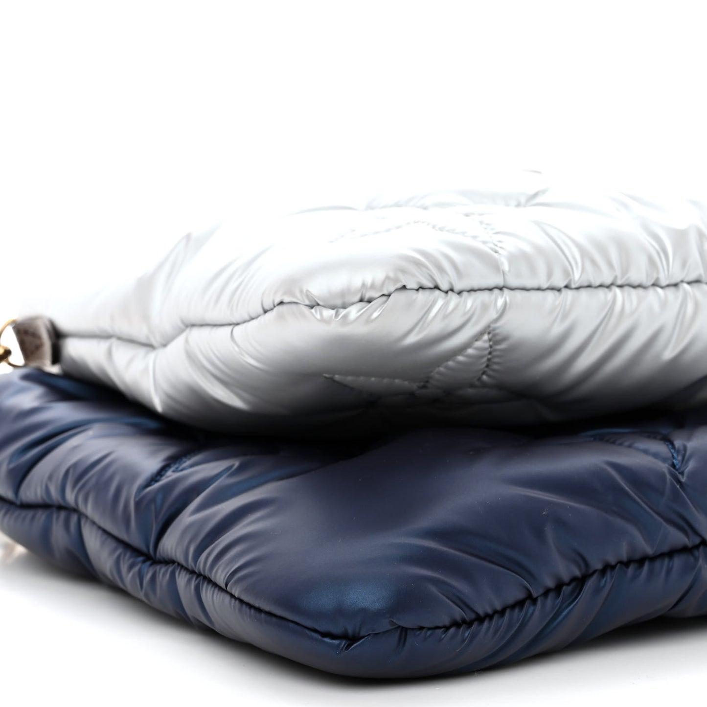 Econyl Monogram Pillow Maxi Multi Pochette Accessories Navy Silver