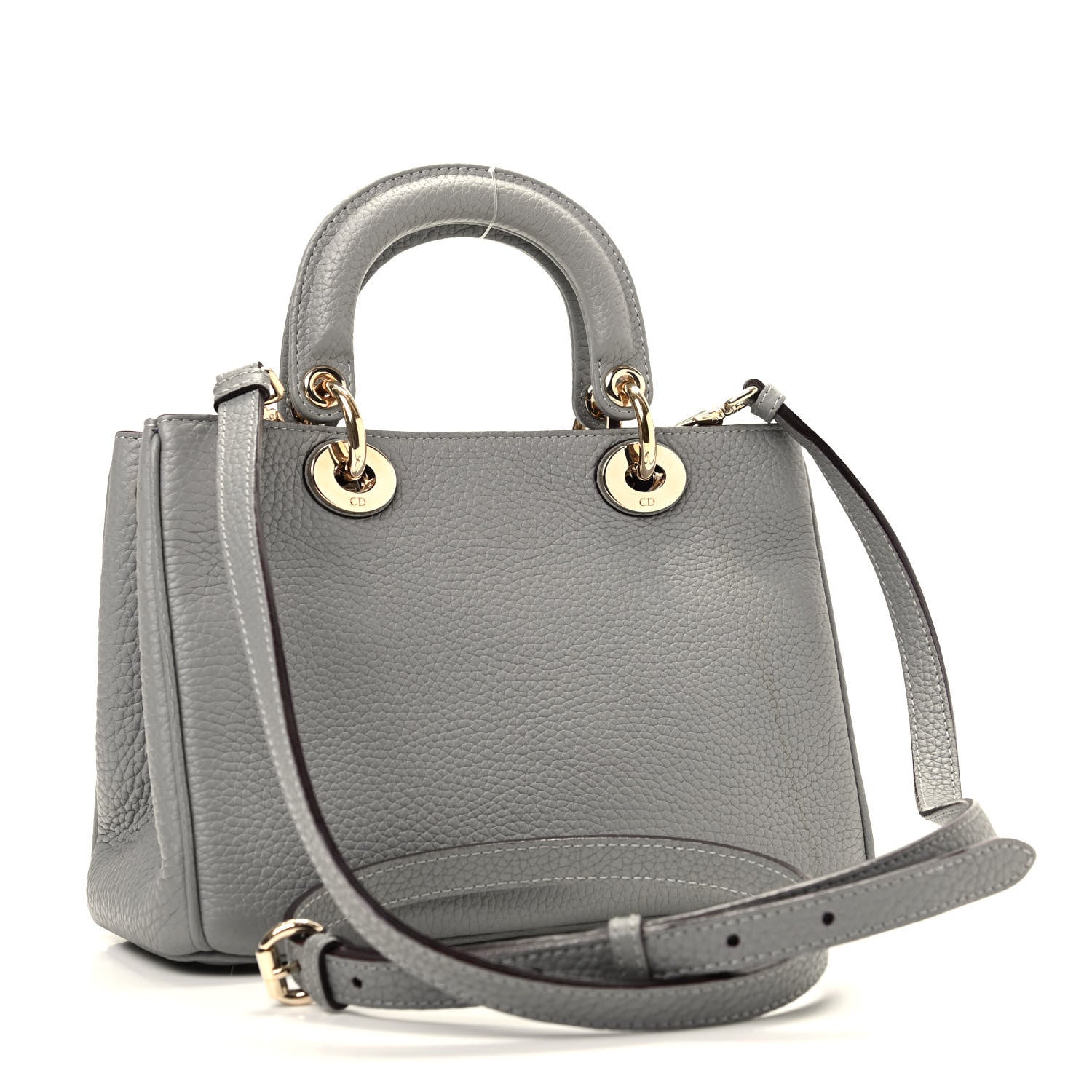 Christian Dior Calfskin Mini Diorissimo Tote Gris 3 of 9