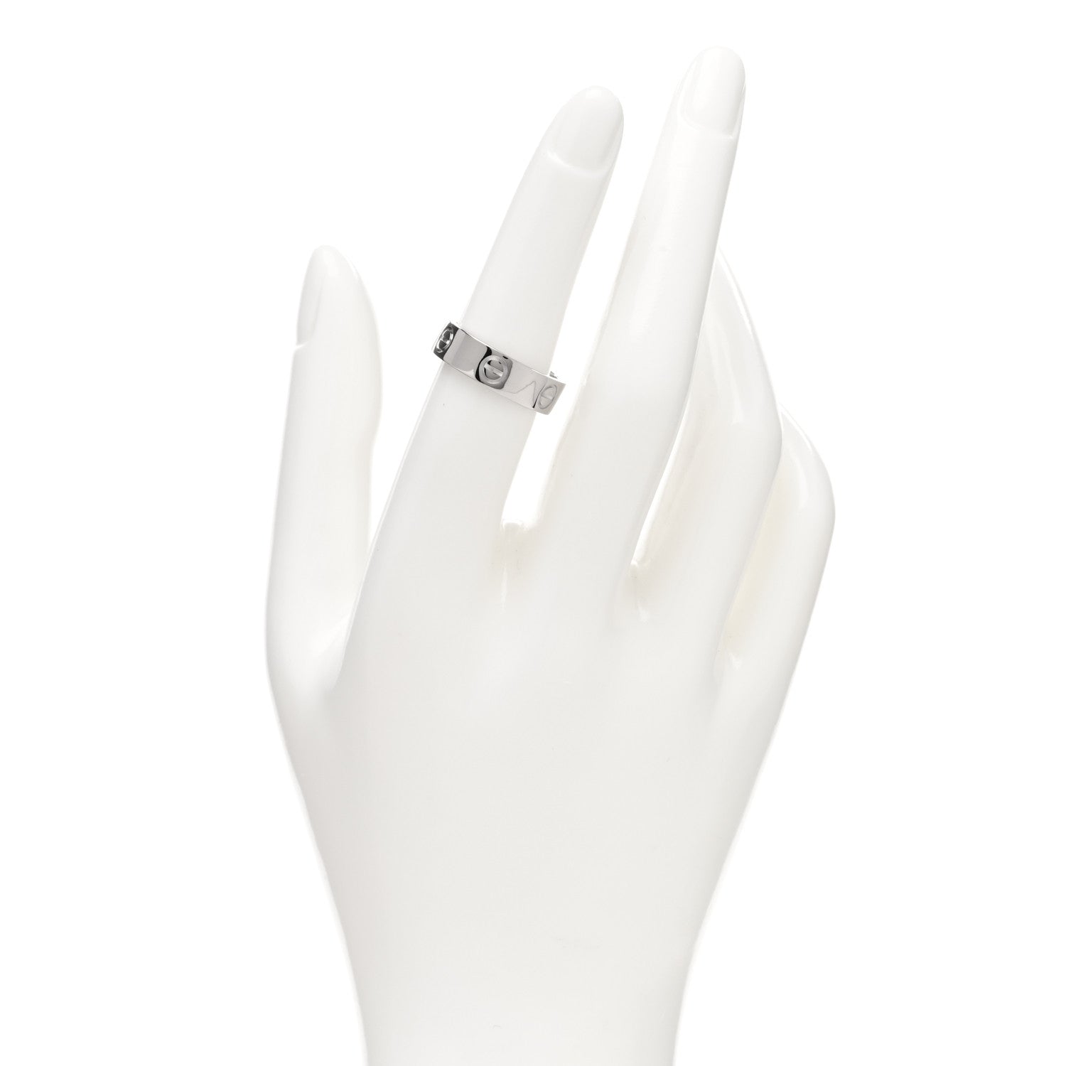 Cartier 18K White Gold 5.5mm LOVE Ring 53 6.25 2 of 4
