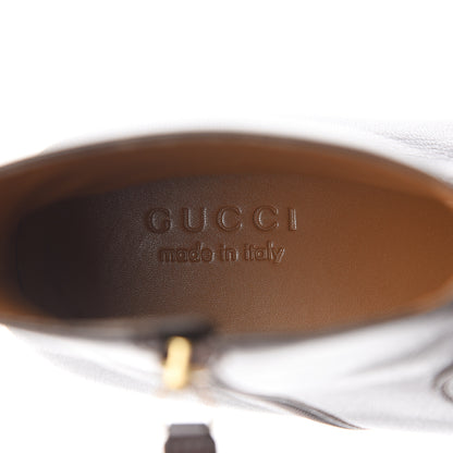 Gucci Goatskin Web Mens GG Ankle Boots 8.5 Cocoa 8 of 9