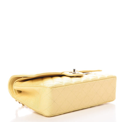 Chanel Iridescent Caviar Quilted Medium Double Flap Yellow 4 of 9