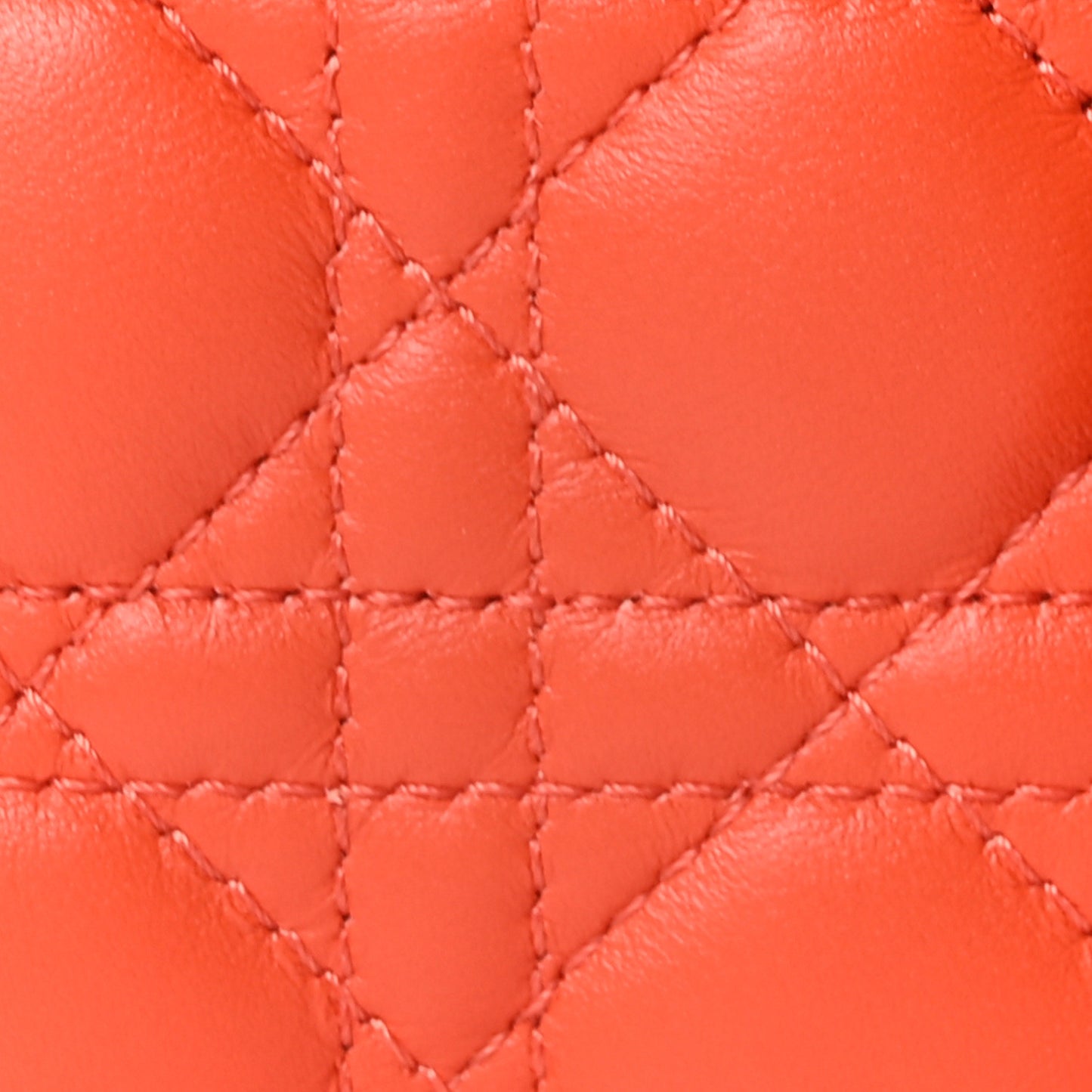 Lambskin Cannage Micro Lady Dior Orange