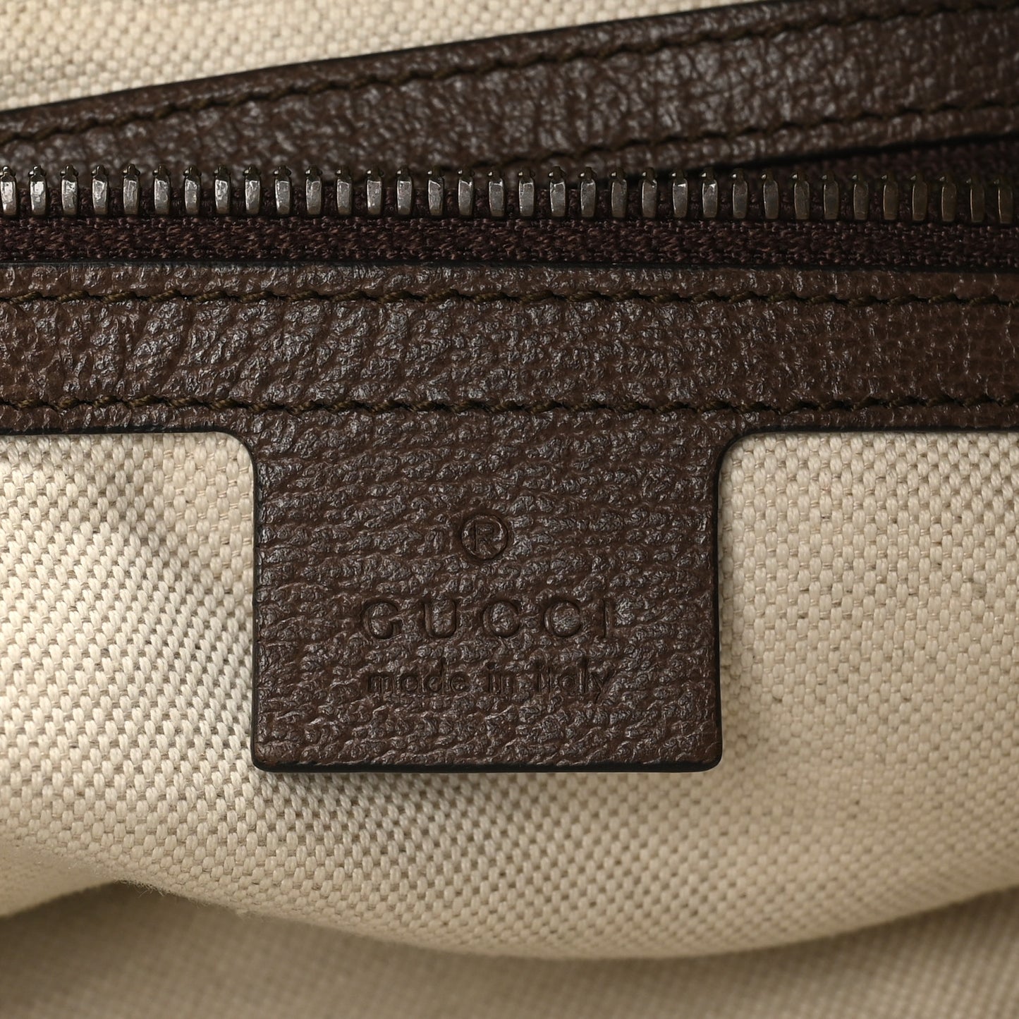GG Supreme Monogram Web Ophidia Half Moon Hobo Brown
