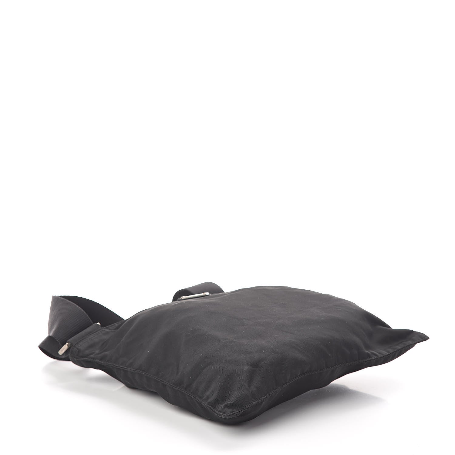 Prada Nylon Flat Messenger Bag Black 4 of 9