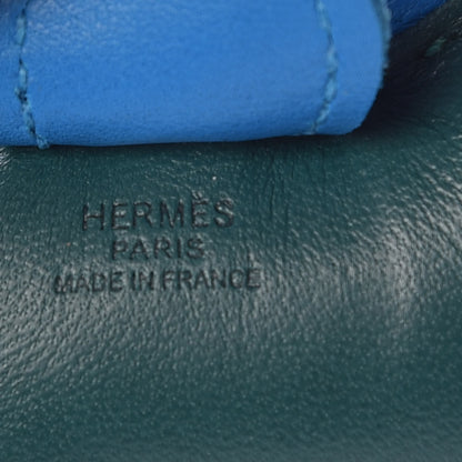 Hermes Milo Lambskin Grigri Rodeo Horse Bag Charm PM Malachite Bleu Zanzibar Lime 3 of 4