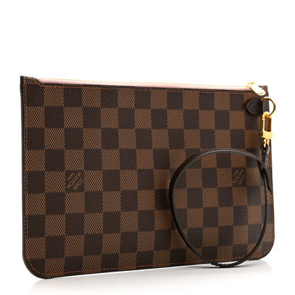 Louis Vuitton Damier Ebene Neverfull MM GM Pochette Rose Ballerine 4 of 7