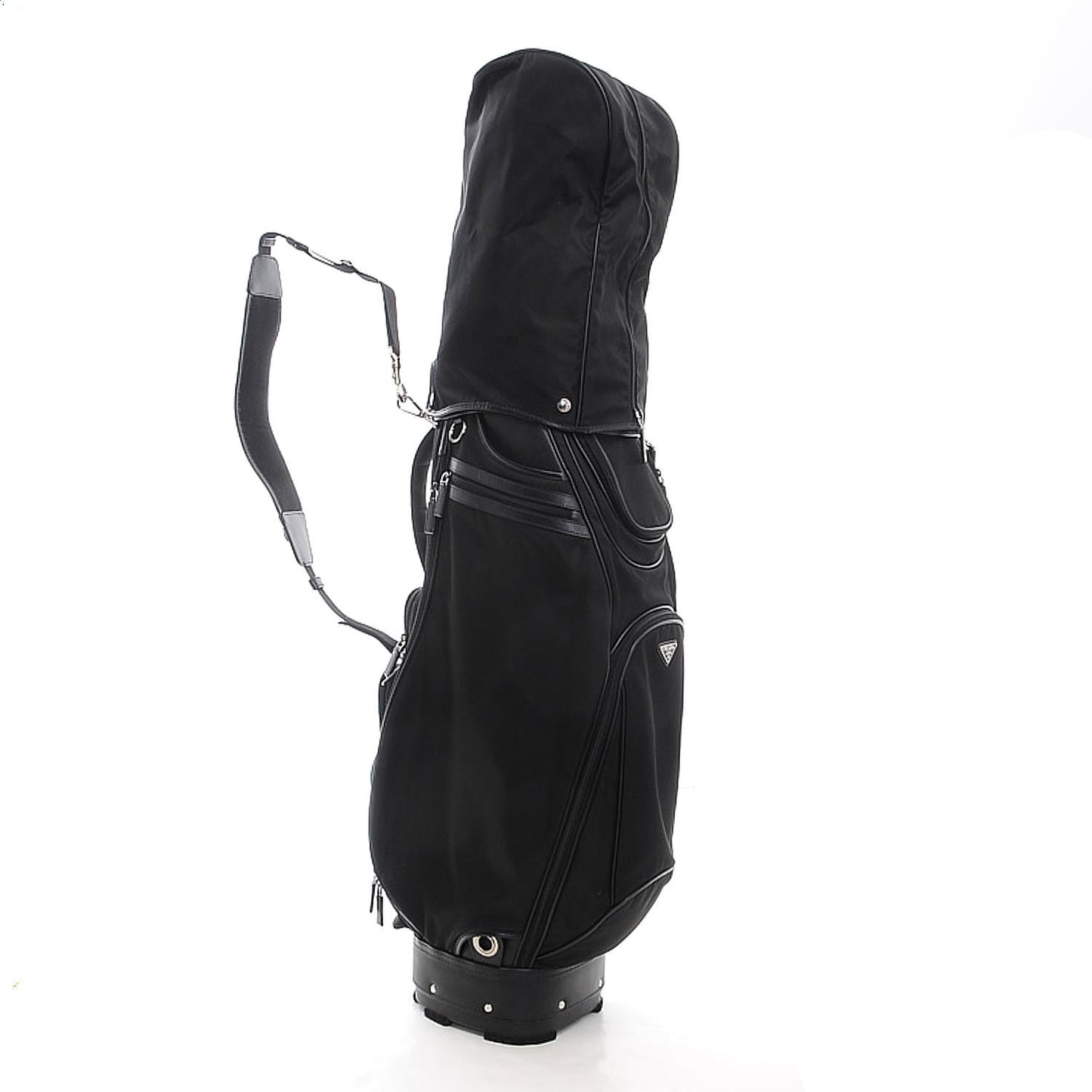 Tessuto Nylon Saffiano Mens Golf Bag Nero Black