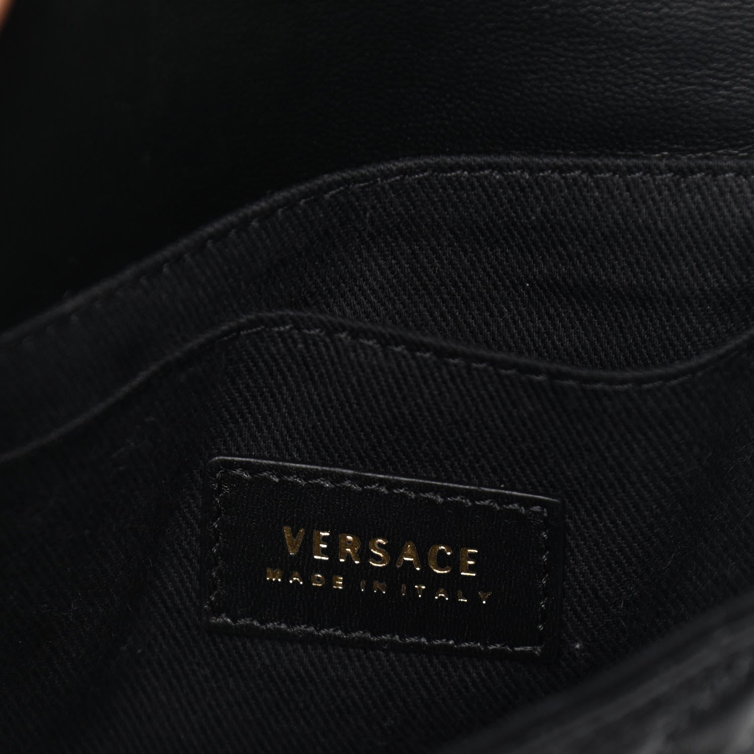 Versace Nappa Barocco Quilted Vanitas Crossbody Black 6 of 9