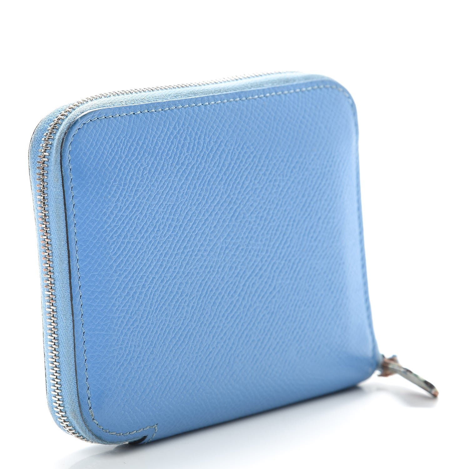 Hermes Epsom Silk'In Compact Wallet Bleu Paradis 3 of 14