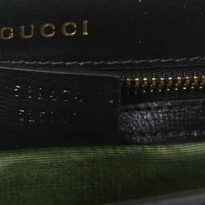 Gucci Textured Calfskin Small Torchon GG Ring Shoulder Bag Black 7 of 10