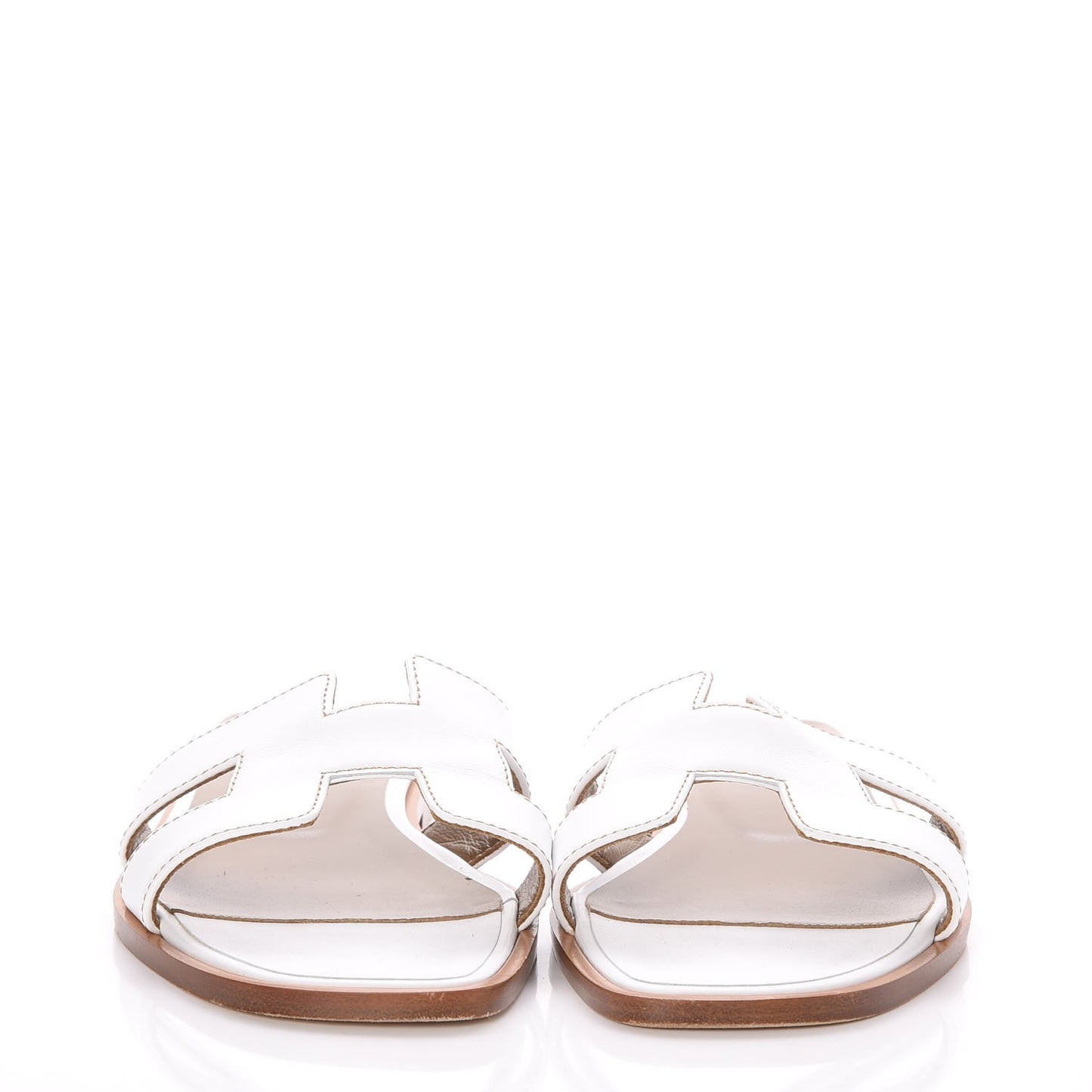 Box Calfskin Oran Sandals 35.5 White
