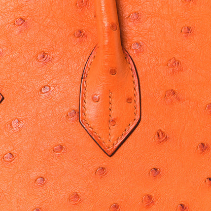 Hermes Ostrich Birkin 35 Orange 30 of 35