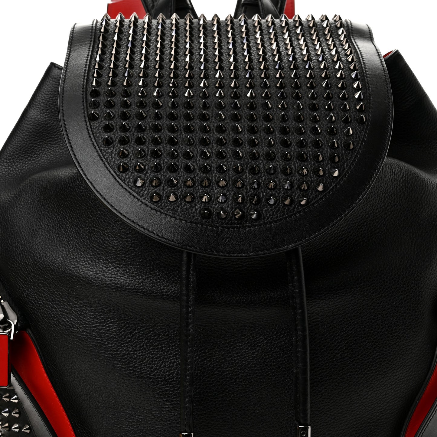 Calfskin Spiked Explorafunk Backpack Black