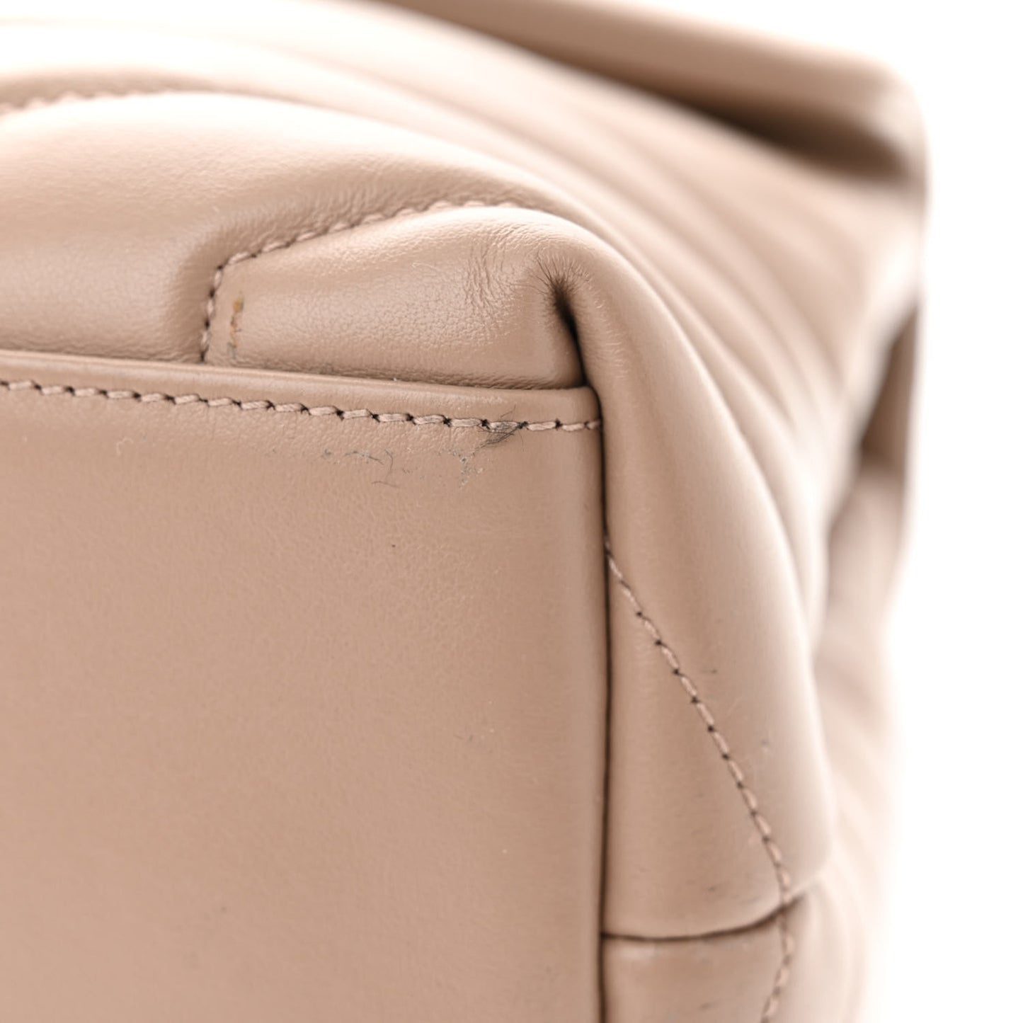 Calfskin Y Quilted Monogram Medium Loulou Chain Satchel Dusty Grey