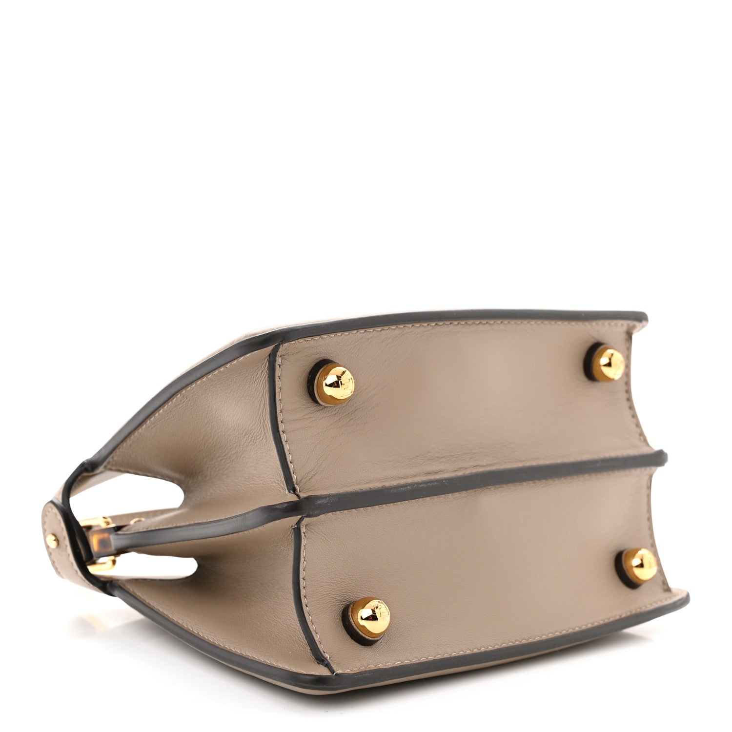 Fendi Shiny Nappa Plexiglass Petite Peekaboo I SEE U Satchel Tortora 4 of 10