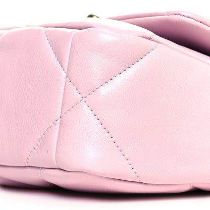 Chanel Lambskin Quilted Medium Chanel 19 Flap Light Pink 10 of 12