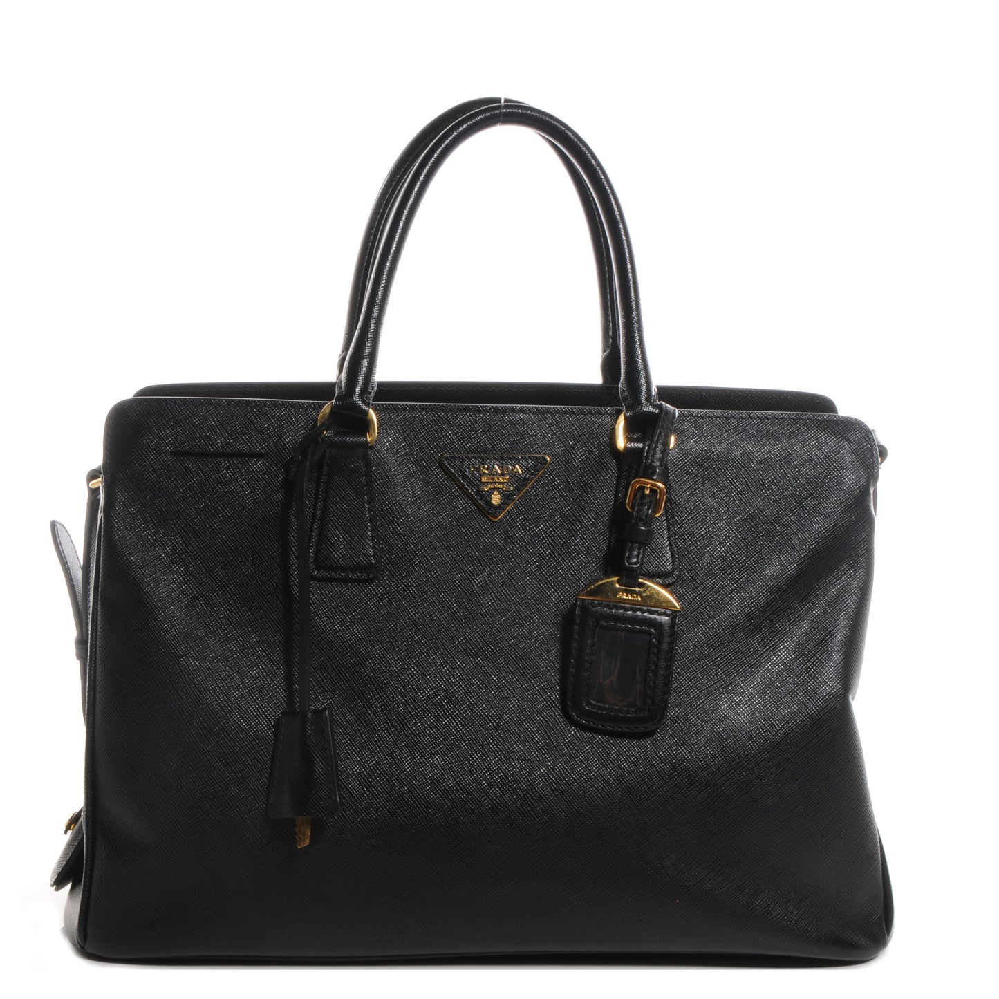 Saffiano Lux Zip Tote Nero Black