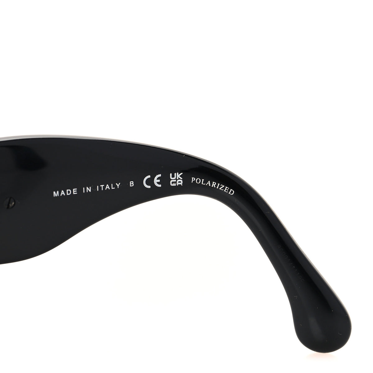 Acetate Calfskin Polarized Square Sunglasses 5473-Q-A Black
